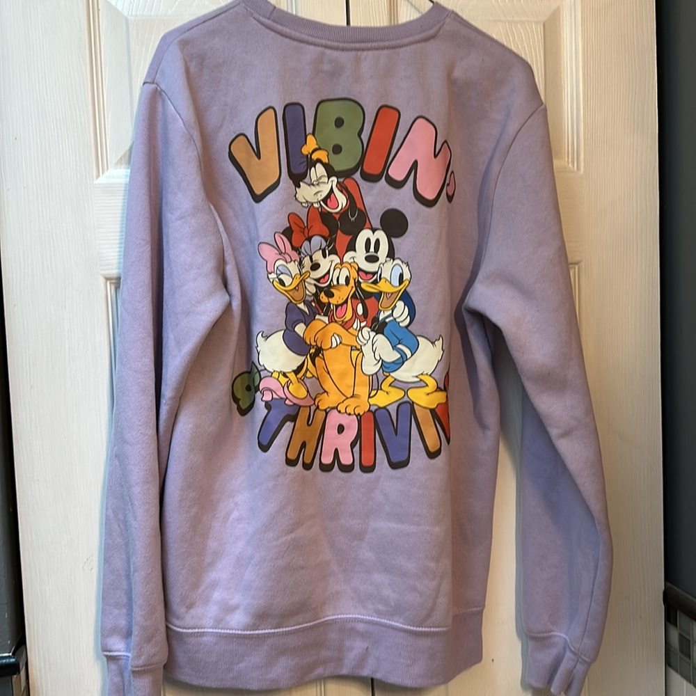 Disney Lavender Sweatshirt with Vibrant Graphic